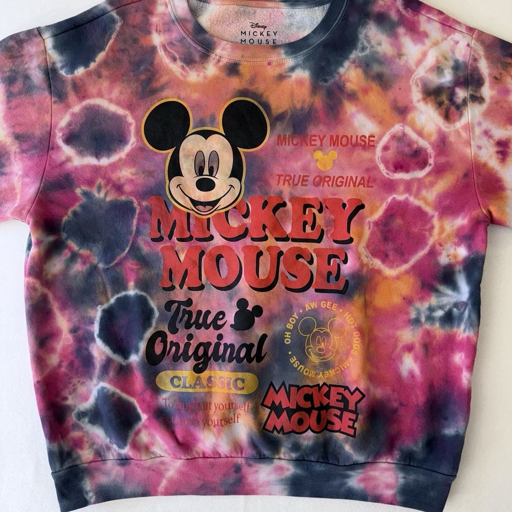 Disney Mickey Mouse Tie Dye Sweatshirt 3XL True Original‎ Graphic